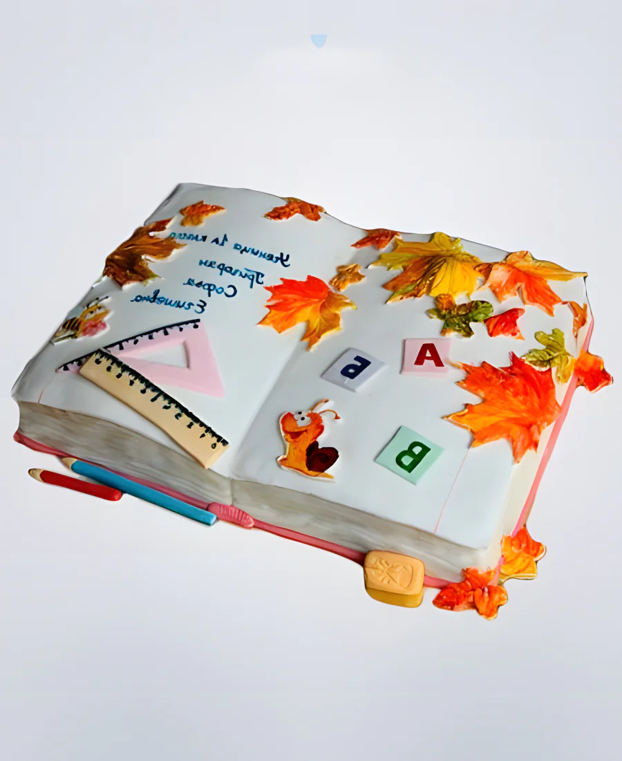 Торт азбука в виде открытой книги Торт азбука в виде открытой книги Фото