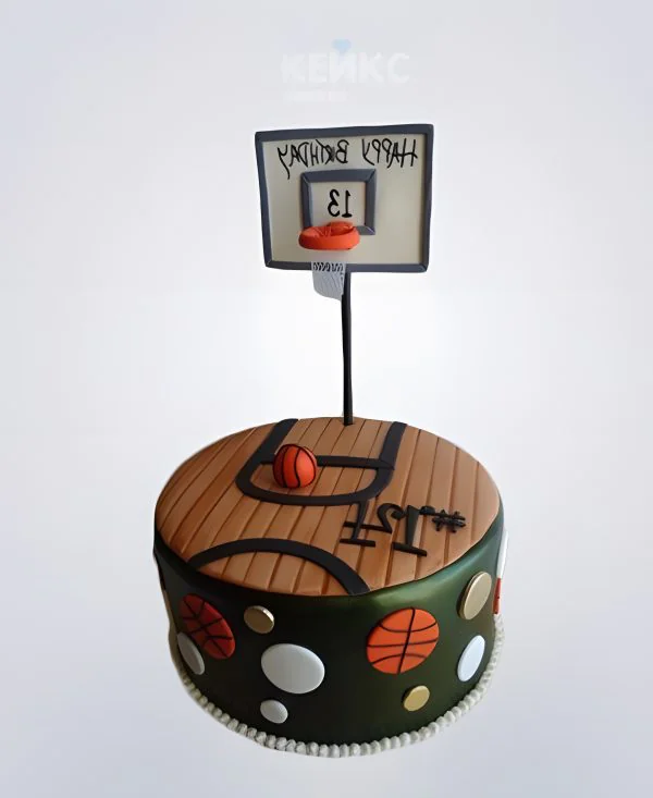 Торт в виде баскетбольной площадки Торт в виде баскетбольной площадки Фото