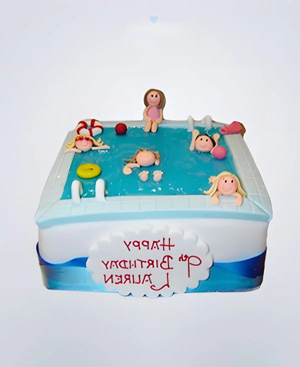 Торт бассейн с человечками Торт бассейн с человечками Фото