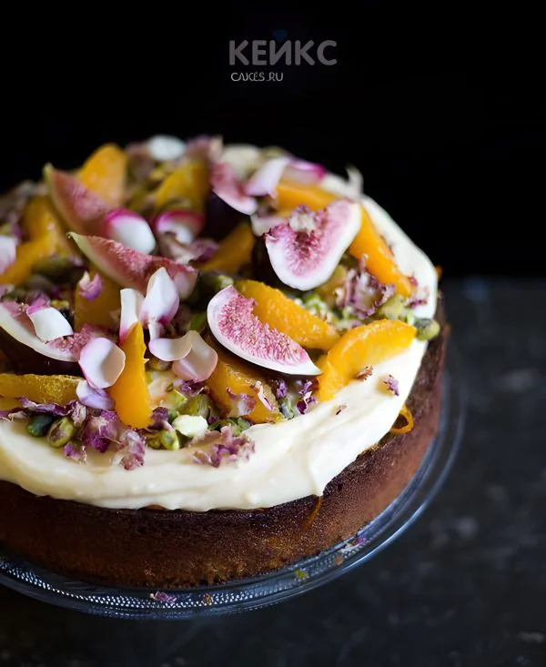 Торт без глютена с фруктами Торт без глютена с фруктами Фото