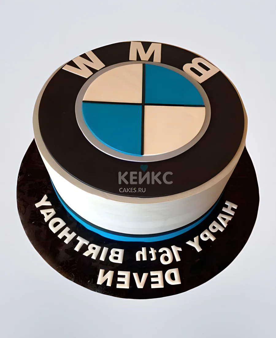 Торт с логотипом BMW на день рождения парня Торт с логотипом BMW на день рождения парня Фото