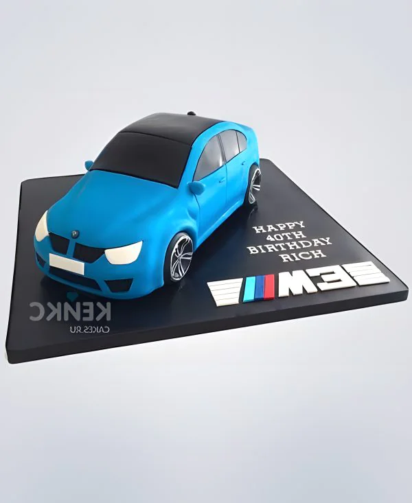 Прикольный торт в виде машины БМВ Фото