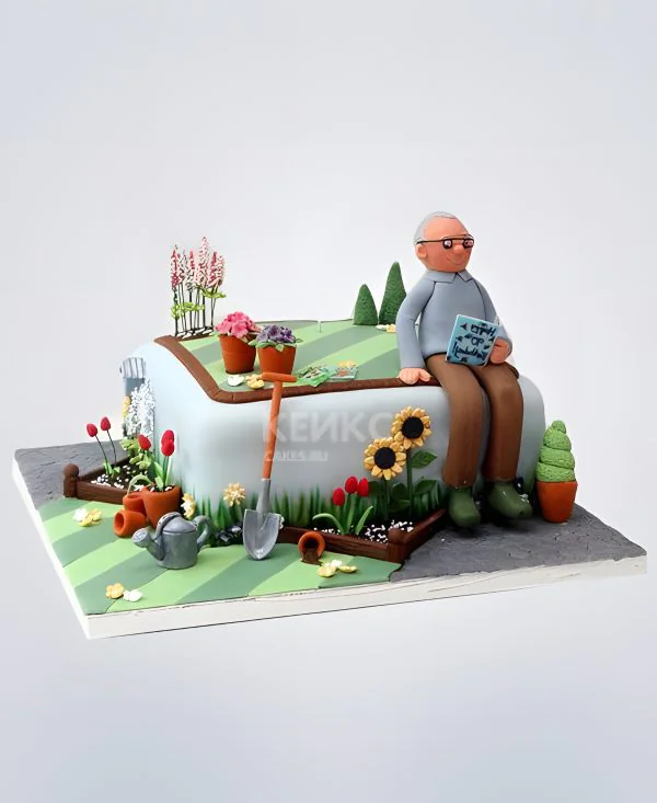 Прямоугольный торт огород Прямоугольный торт огород Фото