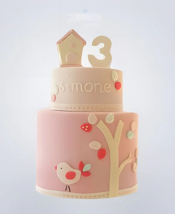 Розовый торт на 3 года девочке Фото