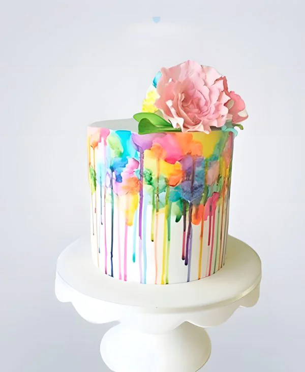 Разноцветный торт на день рождения девочке 15 лет Разноцветный торт на день рождения девочке 15 лет Фото
