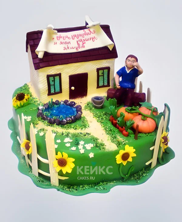 Торт с домиком на юбилей Торт с домиком на юбилей Фото