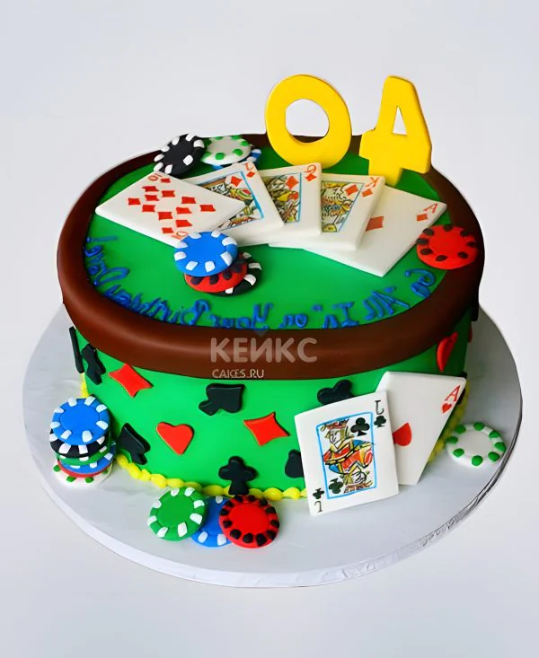 Торт с цифрами в стиле казино Торт с цифрами в стиле казино Фото