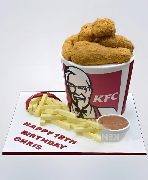 Торт ведро из KFC с картошкой фри Торт ведро из KFC с картошкой фри Фото