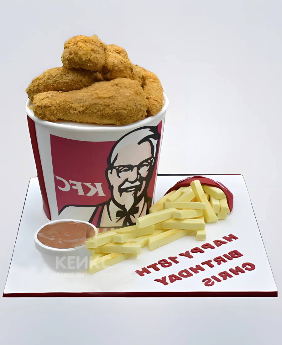 Торт ведро из KFC с картошкой фри Торт ведро из KFC с картошкой фри Фото