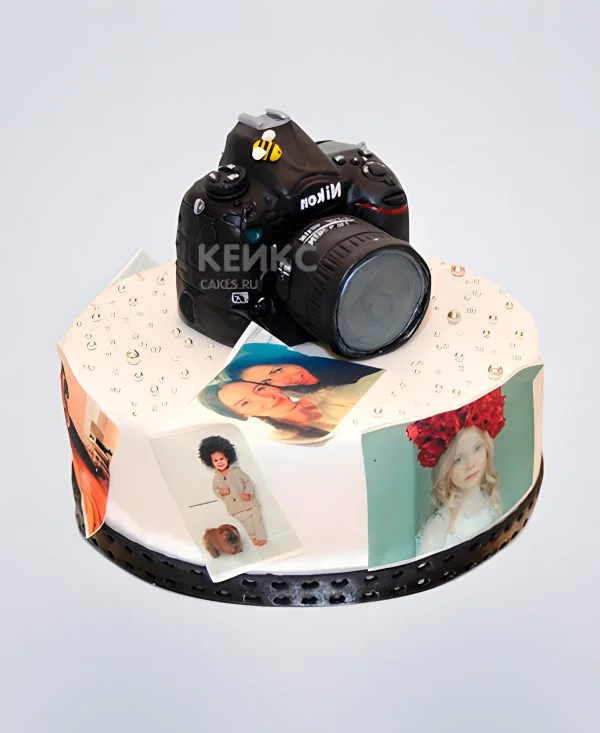 Семейный торт с фотоаппаратом Семейный торт с фотоаппаратом Фото