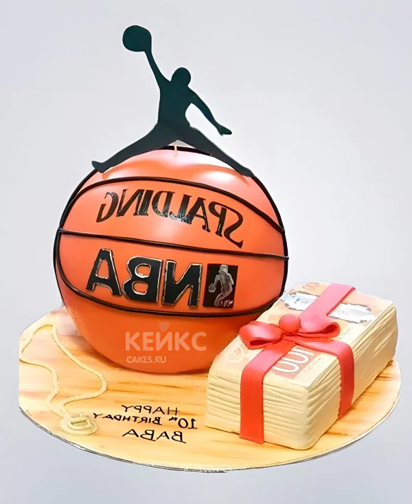 Торт в виде баскетбольного мяча Торт в виде баскетбольного мяча Фото