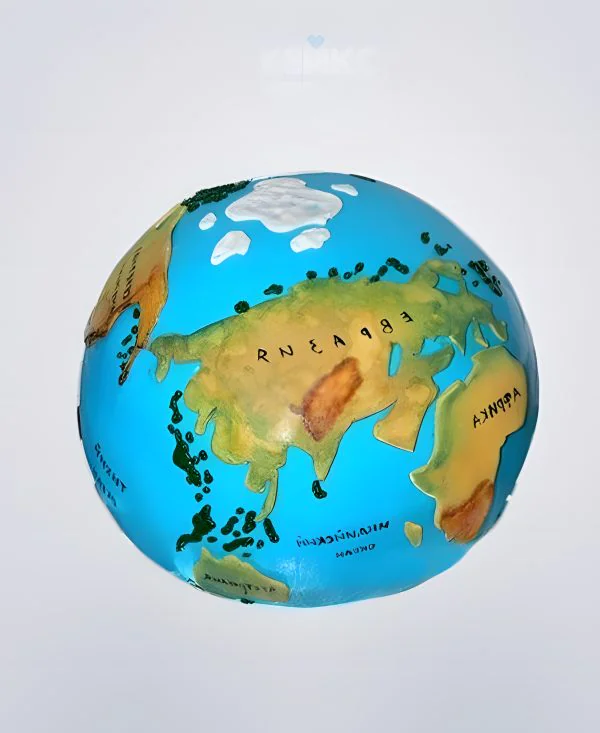 Торт в виде яркого глобуса Торт в виде яркого глобуса Фото