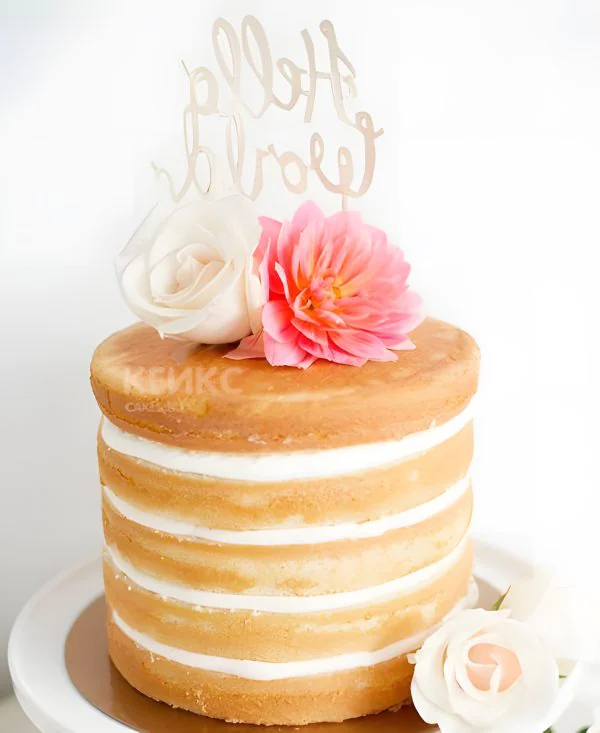 Торт на день рождение без мастики Торт на день рождение без мастики Фото