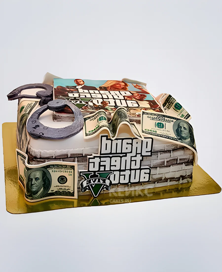 Шикарный торт с логотипом GTA Шикарный торт с логотипом GTA Фото