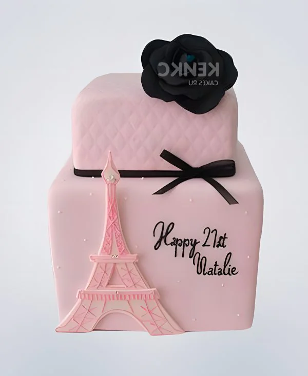 Торт Эйфелева башня во французском стиле Фото