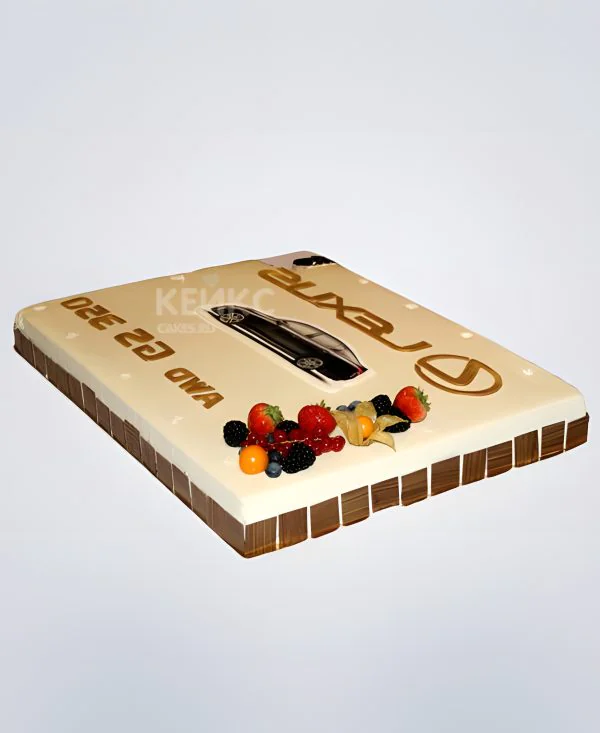 Торт с логотипом Лексуса и ягодами Торт с логотипом Лексуса и ягодами Фото