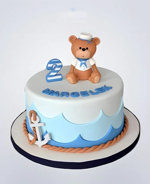 Торт с медвежонком на 2 годика мальчику Торт с медвежонком на 2 годика мальчику Фото