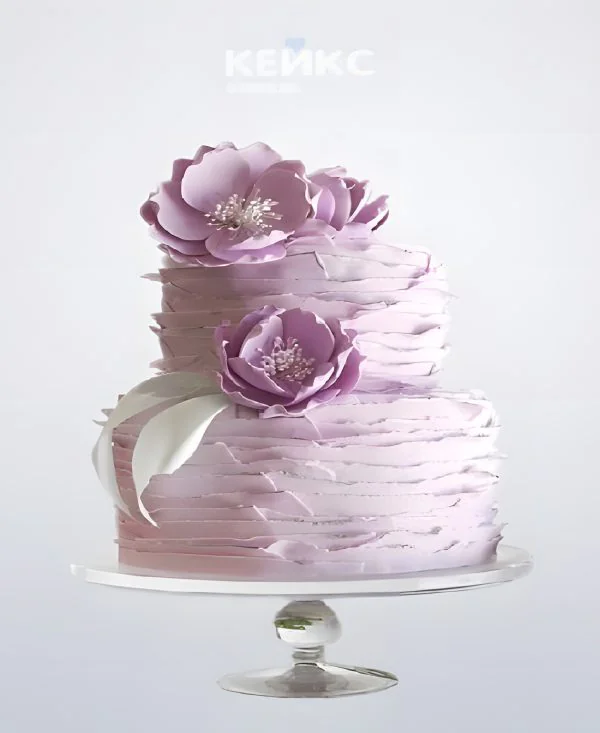 Торт с фиолетовыми маками Фото
