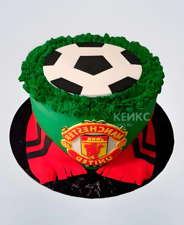 Торт Манчестер Юнайтед с футбольным полем Торт Манчестер Юнайтед с футбольным полем Фото