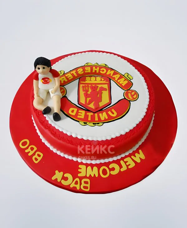 Торт Манчестер Юнайтед с фотопечатью и фигуркой Торт Манчестер Юнайтед с фотопечатью и фигуркой Фото