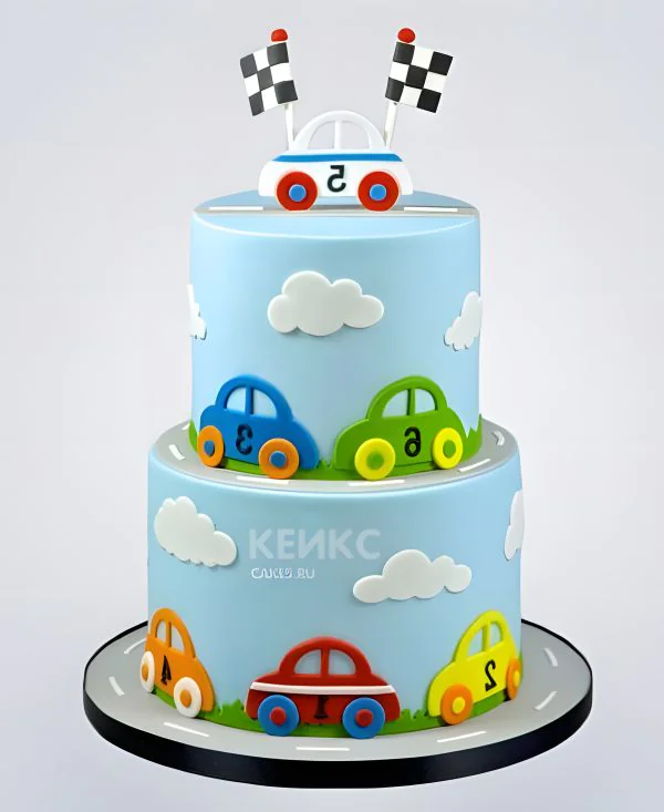 Торт машинки для мальчика 5 лет Фото
