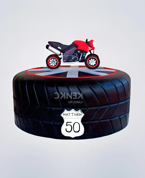 Торт с мотоциклом для мужчин Фото