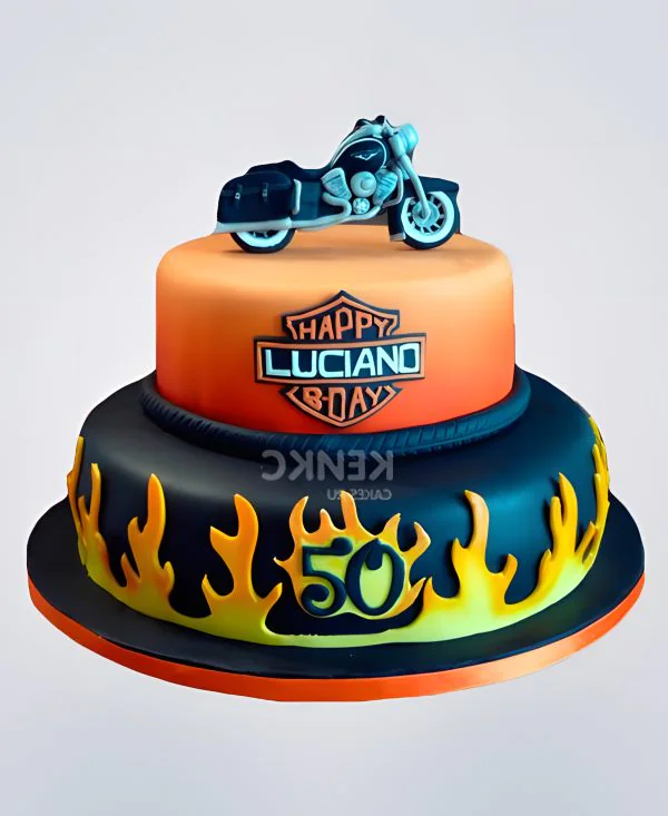 Торт с мотоциклом на юбилей байкеру Торт с мотоциклом на юбилей байкеру Фото