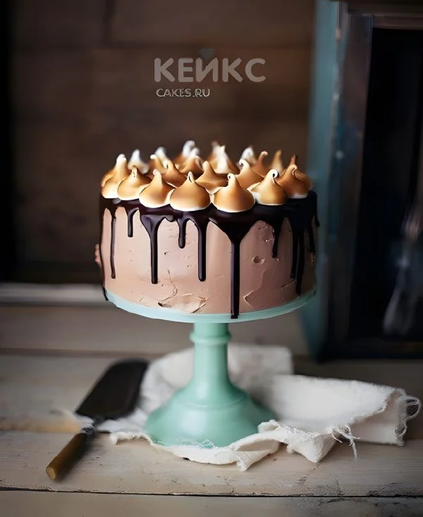 Торт на юбилей мужчине 55 лет с трюфелями Фото