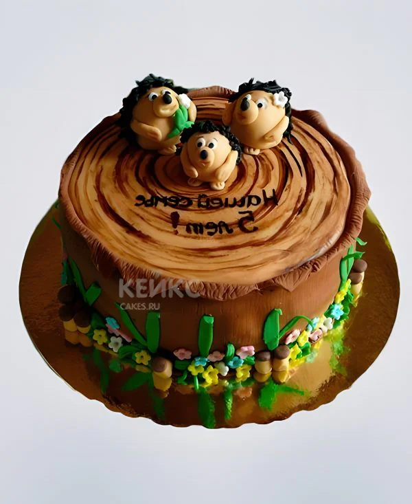 Торт на деревянную свадьбу с фигурками Торт на деревянную свадьбу с фигурками Фото