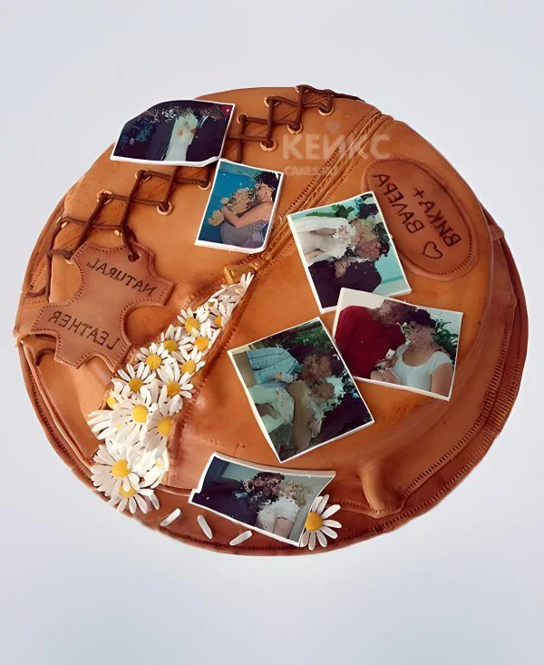 Торт на кожаную свадьбу с фотографиями Торт на кожаную свадьбу с фотографиями Фото