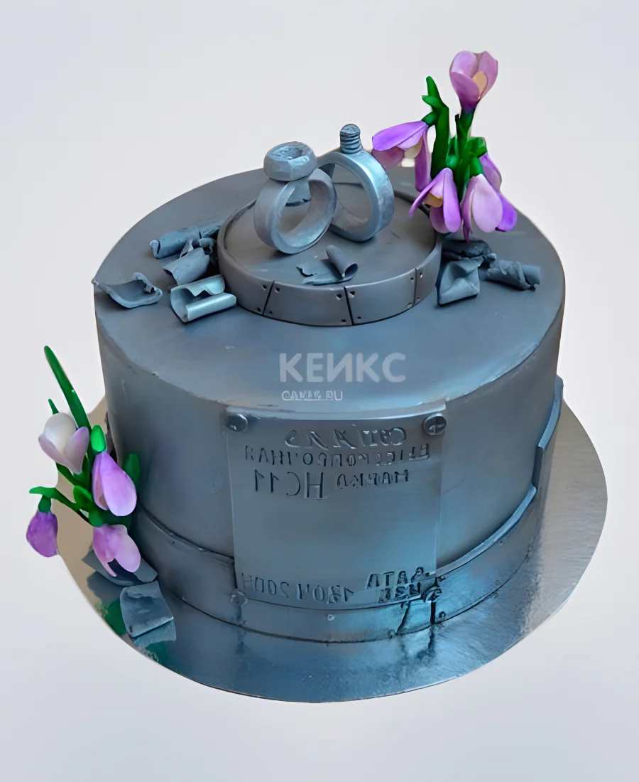 Торт на годовщину 12 лет (никелевая свадьба) Торт на годовщину 12 лет (никелевая свадьба) Фото