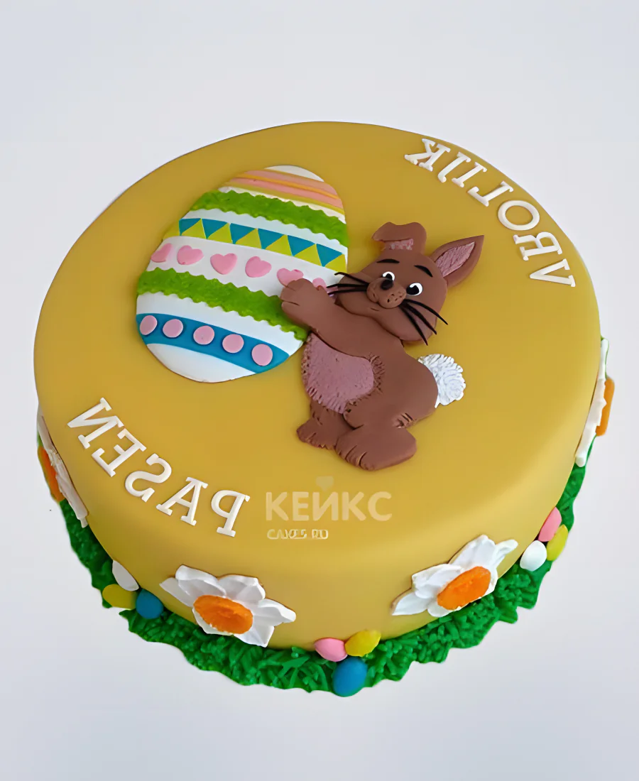 Торт на пасху с кроликом Торт на пасху с кроликом Фото