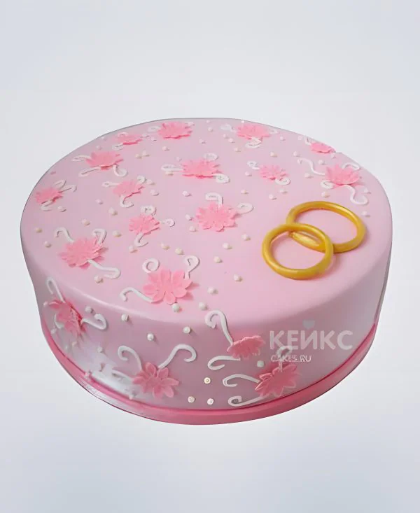 Милый торт на розовую свадьбу 10 лет Милый торт на розовую свадьбу 10 лет Фото
