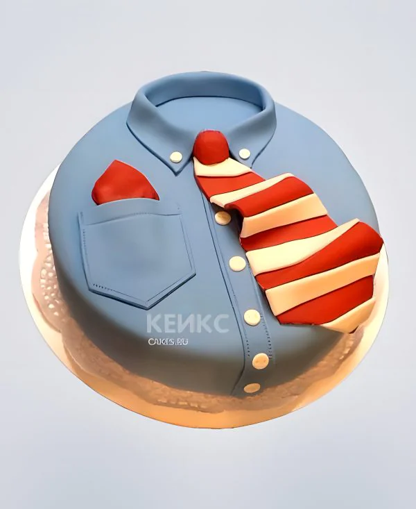 Торт папе в виде рубашки с галстуком Торт папе в виде рубашки с галстуком Фото