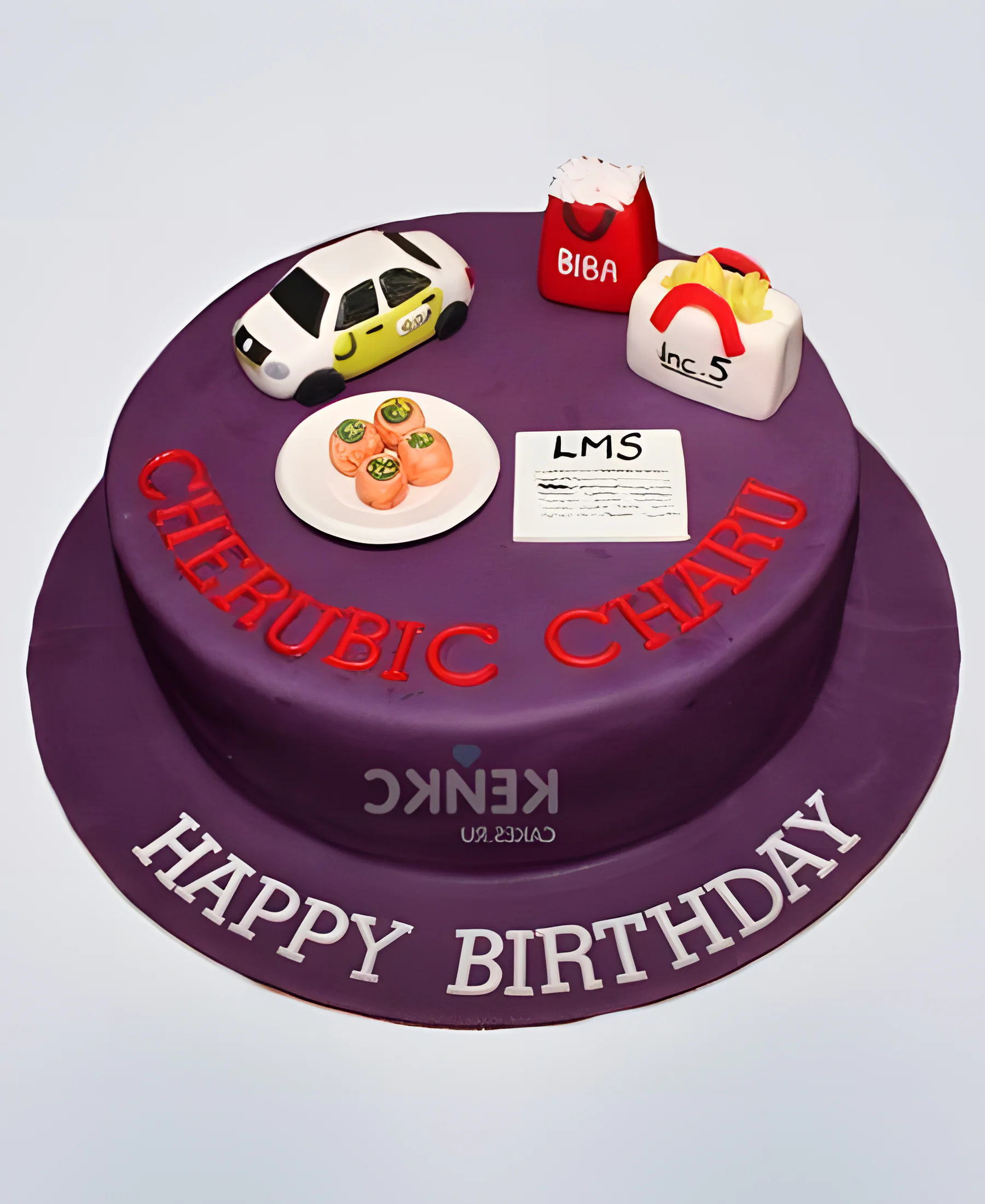 Фиолетовый торт для любителей суши Фото