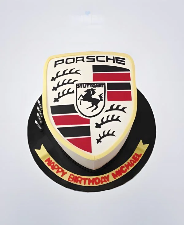 Торт в виде герба Порше Фото