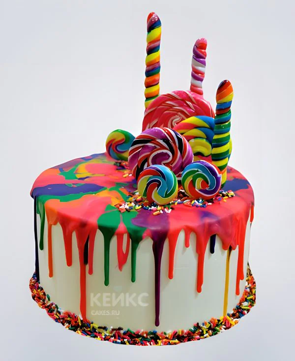 Радужный торт для мальчика Радужный торт для мальчика Фото