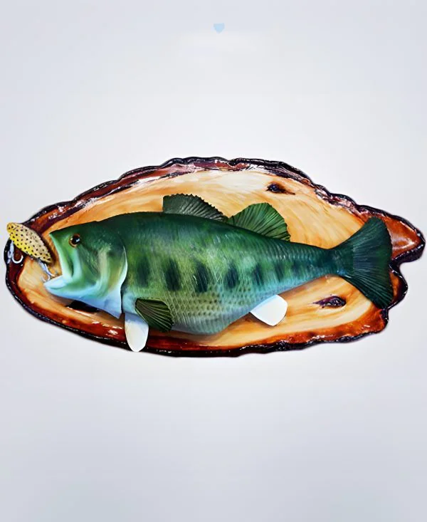 Торт в виде рыбы зеленого цвета Фото