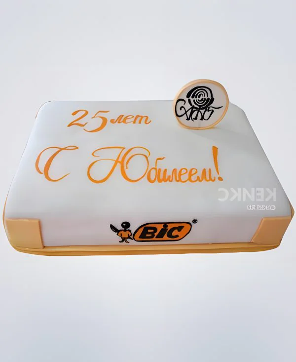 Корпоративный торт с логотипом Фото