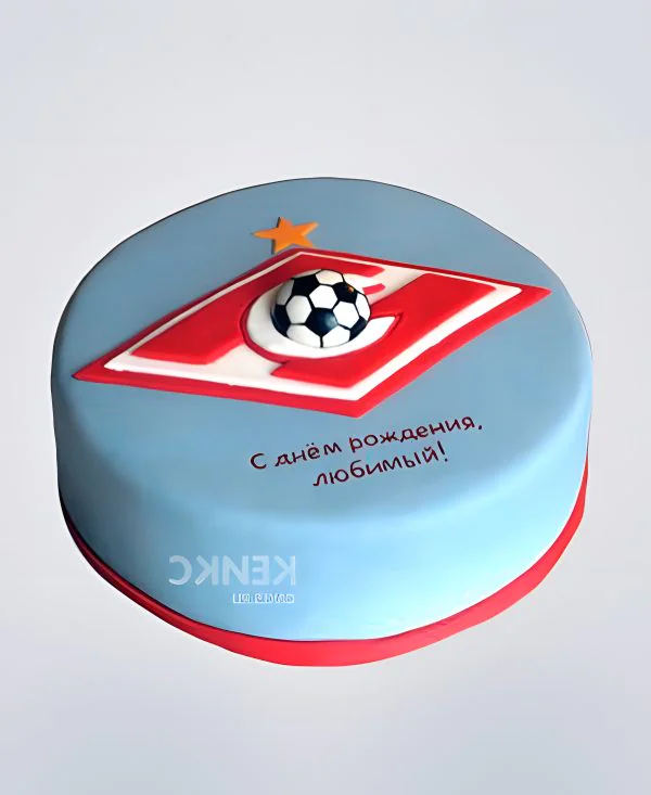 Торт Спартак с надписью из мастики Торт Спартак с надписью из мастики Фото