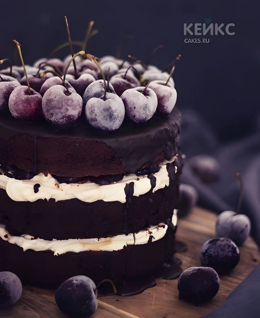 Вкусный торт с вишнями Вкусный торт с вишнями Фото