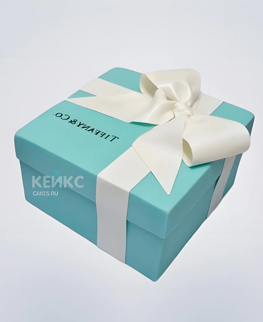 Торт в виде коробки Тиффани Торт в виде коробки Тиффани Фото