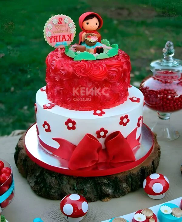 Торт в Русском стиле с великолепным бантом Фото