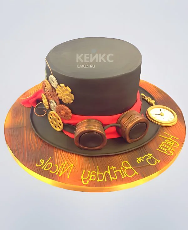 Черный торт в стиле Стимпанк Черный торт в стиле Стимпанк Фото