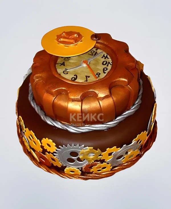 Торт в стиле Стимпанк с часами Торт в стиле Стимпанк с часами Фото