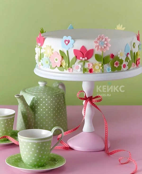 Торт Весна с цветами Торт Весна с цветами Фото