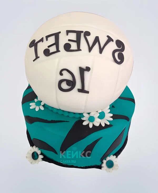 Торт с волейбольным мячом на 16 лет Торт с волейбольным мячом на 16 лет Фото