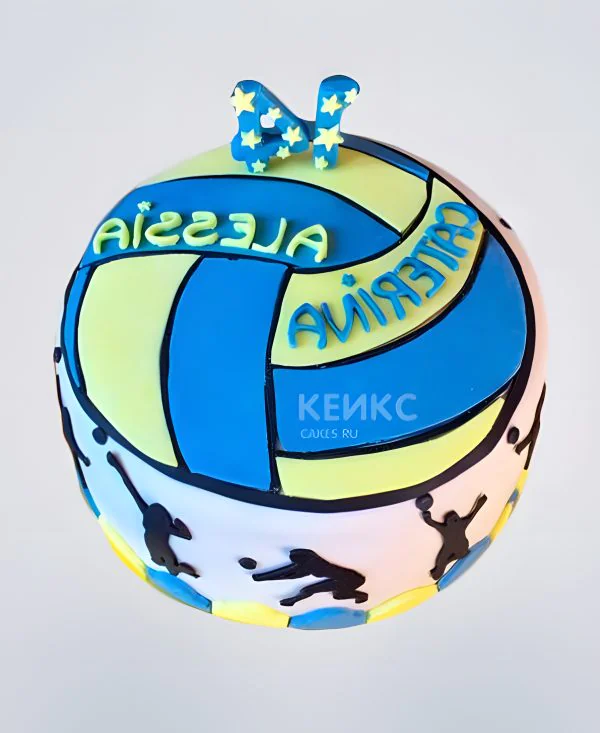 Прикольный торт с тематикой волейбола Прикольный торт с тематикой волейбола Фото