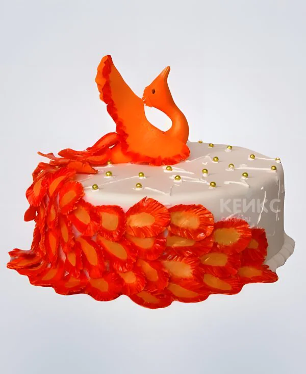 Изящный торт с Жар-птицей Фото