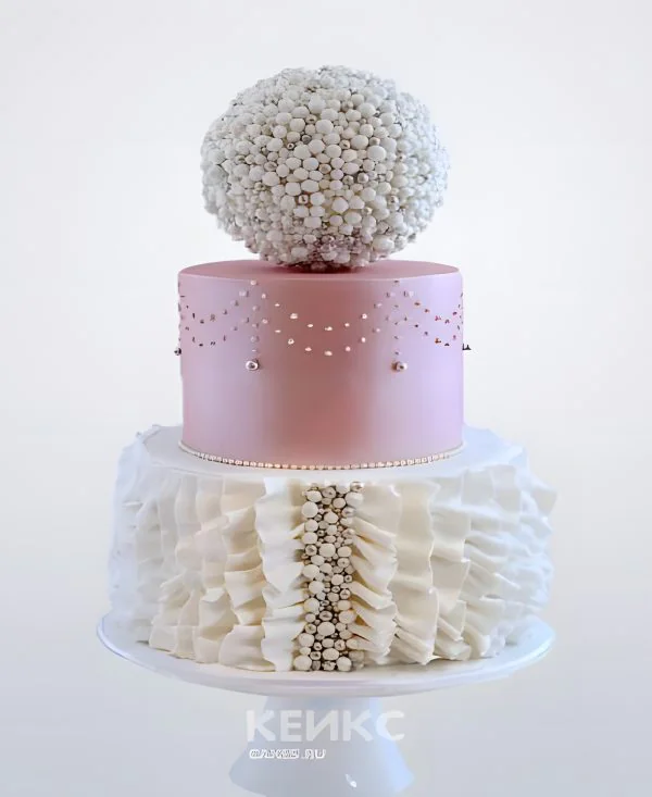 Необычный трехъярусный торт на юбилей девушке 30 лет Фото